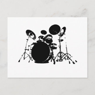 Trommel-Set png Postkarte