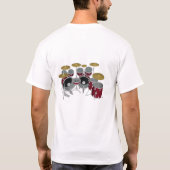 Trommel-Set-(rot) - doppelter Tritt - entwerfen T-Shirt (Rückseite)