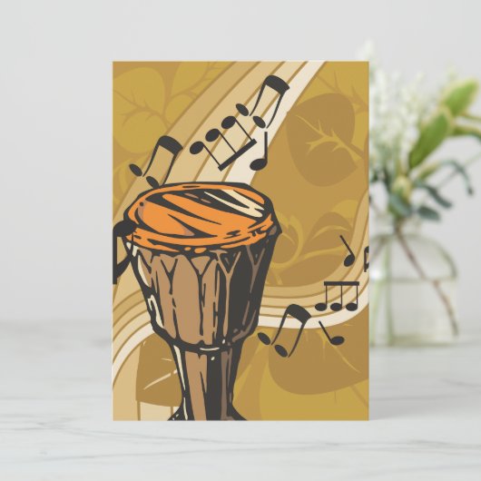 Trommel-solide Einladungen (Stehend Vorderseite)