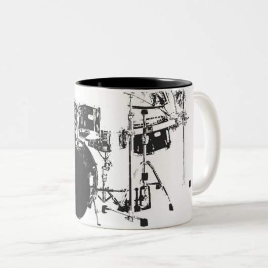 Trommel-Tasse Zweifarbige Tasse (VorderseiteRechts)