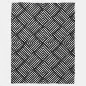 Trommel-Tick-Crosshatch-Schwarz Fleecedecke (Vorderseite)