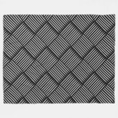 Trommel-Tick-Crosshatch-Schwarz Fleecedecke (Vorderseite (Horizontal))