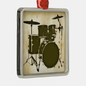 Trommel/Trommel Silbernes Ornament (Rechts)