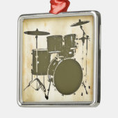 Trommel/Trommel Silbernes Ornament (Links)