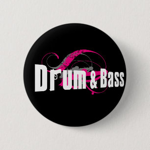Trommel und Bass-Pöbel Button