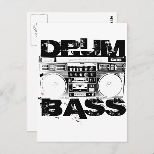 Trommel und Bass Postkarte (Vorne/Hinten)