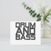 Trommel und Bass Postkarte (Stehend Vorderseite)