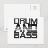 Trommel und Bass Postkarte (Vorne/Hinten)