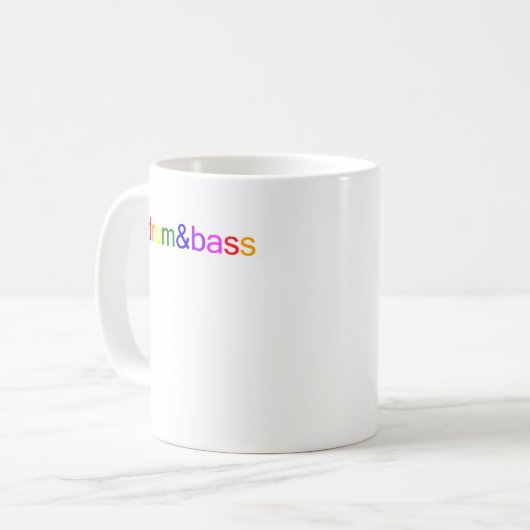 Trommel-und Bass-Spektrum Kaffeetasse (Vorderseite Links)