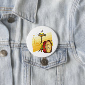 Trommel- und Beckenmusik Schlagkunst Button (Beispiel)