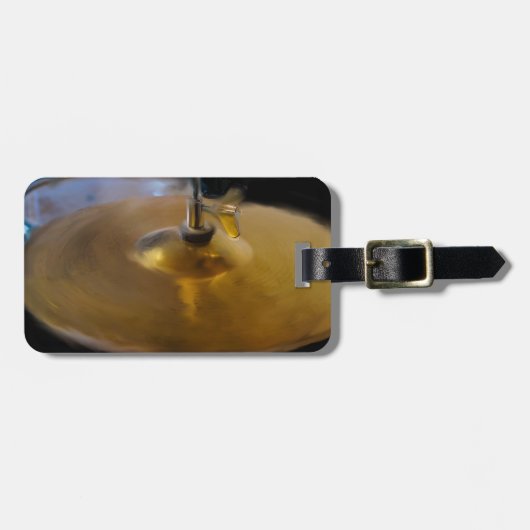 TROMMEL UND CYMBOL GEPÄCKANHÄNGER (Vorderseite horizontal)