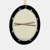 Trommel und Drumsticks-Gewohnheits-Verzierung Keramik Ornament (Rechts)