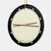 Trommel und Drumsticks-Gewohnheits-Verzierung Keramik Ornament (Links)