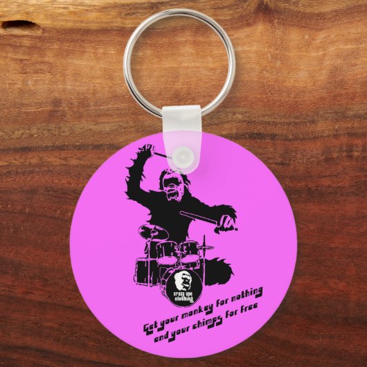 Trommelaffe Schlüsselanhänger (Vorderseite)