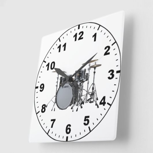 "Trommelausrüstungs" Entwurfs-Wanduhren Quadratische Wanduhr (Winkel)