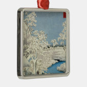 Trommelbrücke und Sonne-Hügel bei Meguro Silbernes Ornament (Rechts)