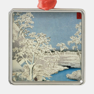 Trommelbrücke und Sonne-Hügel bei Meguro Silbernes Ornament