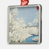 Trommelbrücke und Sonne-Hügel bei Meguro Silbernes Ornament (Links)