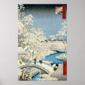 Trommelbrücke und Sun Hill bei Meguro Poster (Vorne)