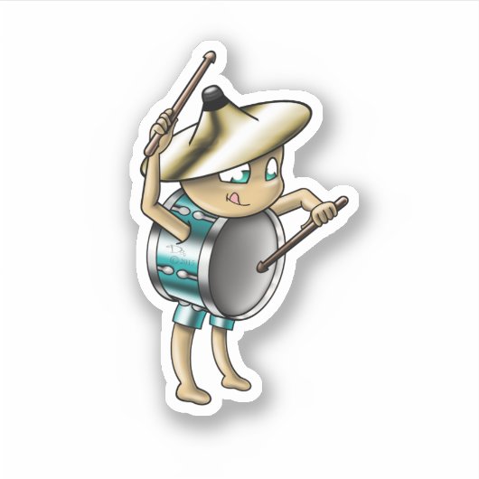 Trommelfell Aufkleber (Vorderseite)