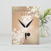 Trommelgymnast-Gymnastik-Symbol Einladung (Stehend Vorderseite)