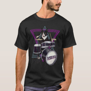 Trommelkatze - Rockkatze spielt Schlagzeug T-Shirt