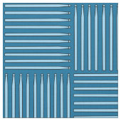 Trommelkreuz Stoff (Nahaufnahme)