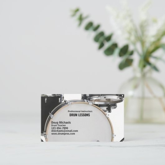 Trommellehrer Visitenkarte (Stehend Vorderseite)