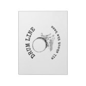 Trommellinie - alles über Bassmarschband Notizblock (Rotiert)