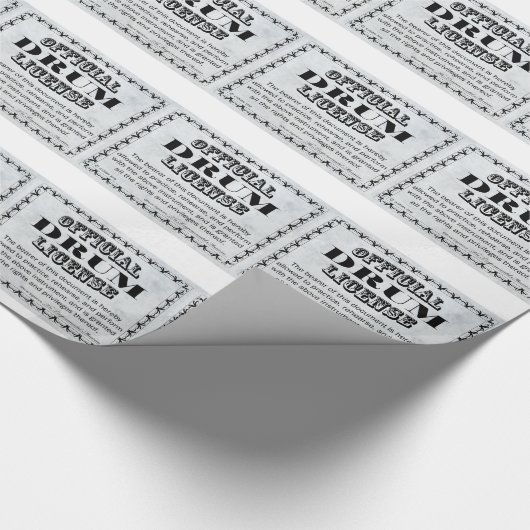 Trommellizenz Geschenkpapier (Ecke)