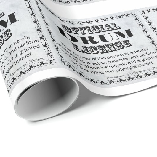 Trommellizenz Geschenkpapier (Rolleneckpunkt)