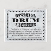 Trommellizenz Postkarte (Vorderseite)
