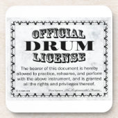 Trommellizenz Untersetzer (Vorderseite)