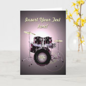 Trommeln (anpassbar) karte (Gelbe Blume)