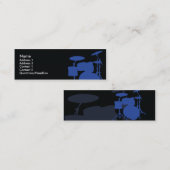 Trommeln - dünn mini visitenkarte (Vorne/Hinten)