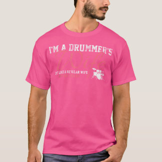 Trommeln Ehefrau Vintage Geschenktrommel Lover T-Shirt