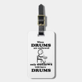 Trommeln Gepäckanhänger (Vorderseite vertikal)