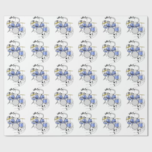 Trommeln Geschenkpapier (Flach)