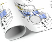 Trommeln Geschenkpapier (Rolleneckpunkt)