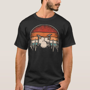 Trommeln Herzschlag Drummer Percussionisten Retro T-Shirt
