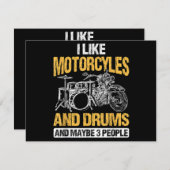 Trommeln Ich mag Motorräder und Trommeln (Vorne/Hinten)