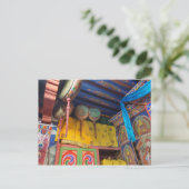 Trommeln in einem Tempel Postkarte (Stehend Vorderseite)