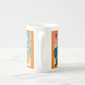 Trommeln in Panama "nach dem Konzert" Aquarell Porzellantasse (Rückseite)