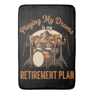 Trommeln Ist Mein Rentenplan Drummer Musik Badematte