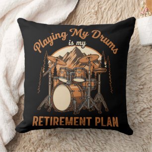 Trommeln Ist Mein Rentenplan Drummer Musik Kissen