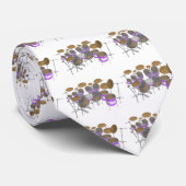 Trommeln: Lila und weißes Trommel-Kit: 3D-Modell: Krawatte (Gerollt)