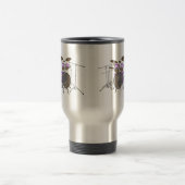 Trommeln: Lila und weißes Trommelkit: 3D-Modell: T Reisebecher (Mittel)