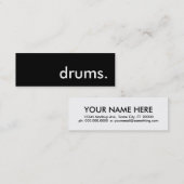 Trommeln Mini Visitenkarte (Vorne/Hinten)