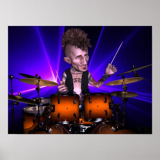 Trommeln mit dem Lasers Poster (Vorne)