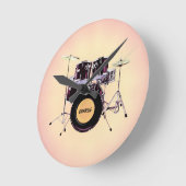 Trommeln mit Ihrem Namen Wall Clock Runde Wanduhr (Winkel)